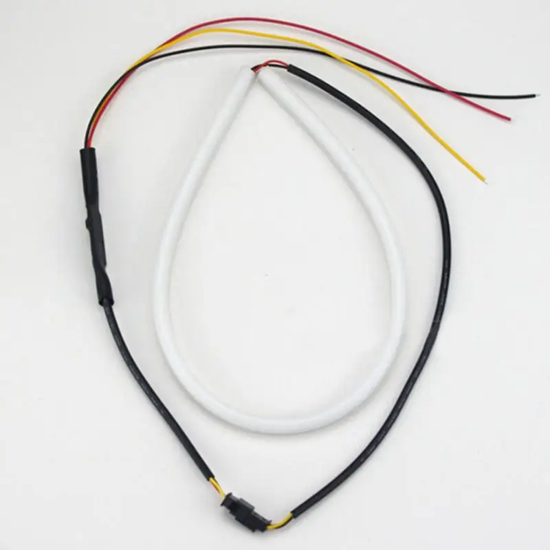 45cm Universial Flexible Daytime Running Light Turn Signal Led Strip Car Light Accessories Brake Side Lights Headlights For Auto