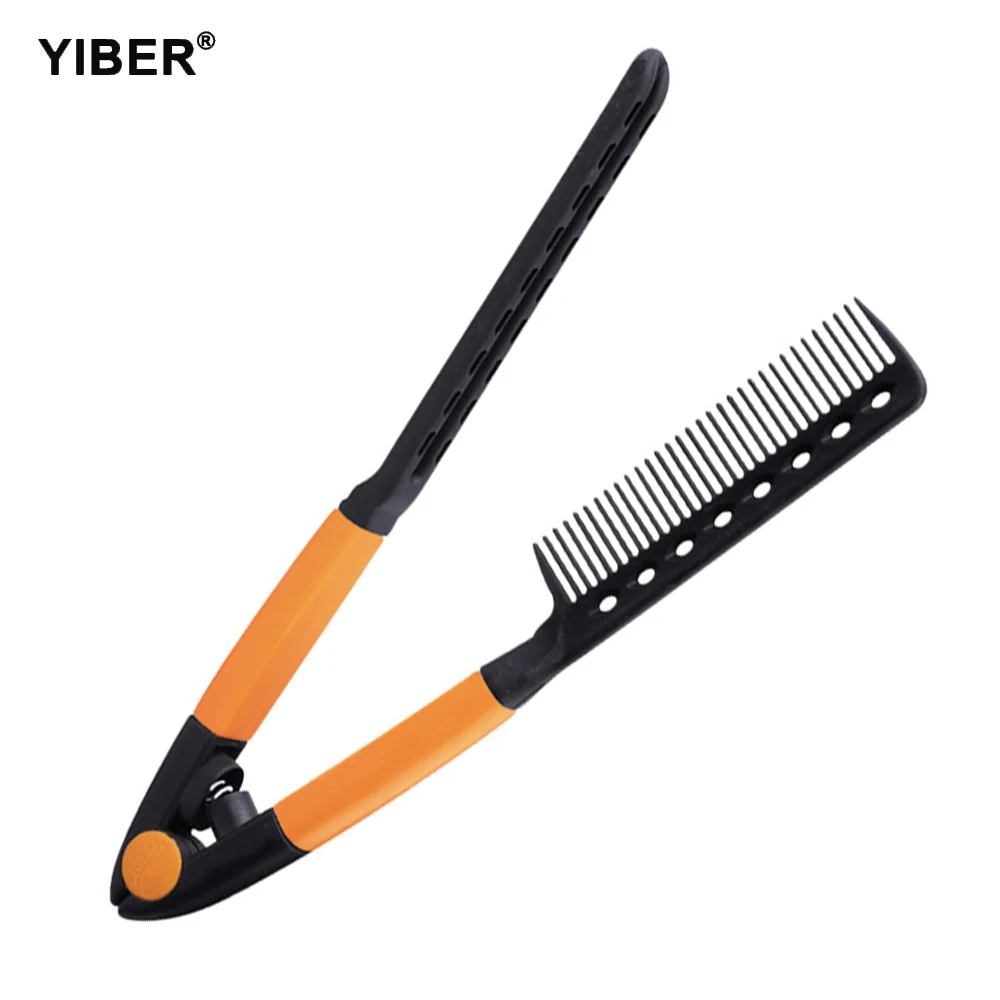 V Shape Folding Hair Comb Straightening Brush Salon Hairdresser Styling Tool Barber Multi-function Cutting | Красота и здоровье