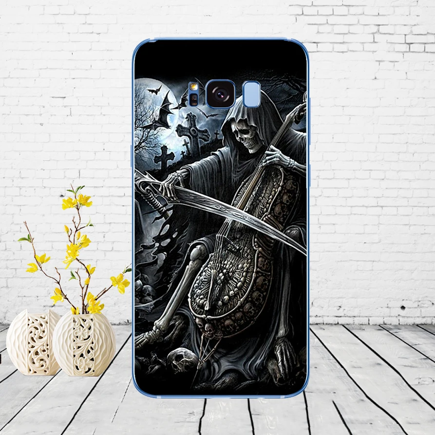 68DD satanic scary skull Soft Silicone Cover Case for Samsung Galaxy S6 S7 edge S8 S9 S10 plus A70 A50 case - Цвет: 9