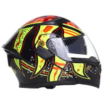 

Full Face Motorcycle Helmet Washable Lining with Dual Lens Stylish Fast Release Racing Helmet Casco Casque DOT Approved