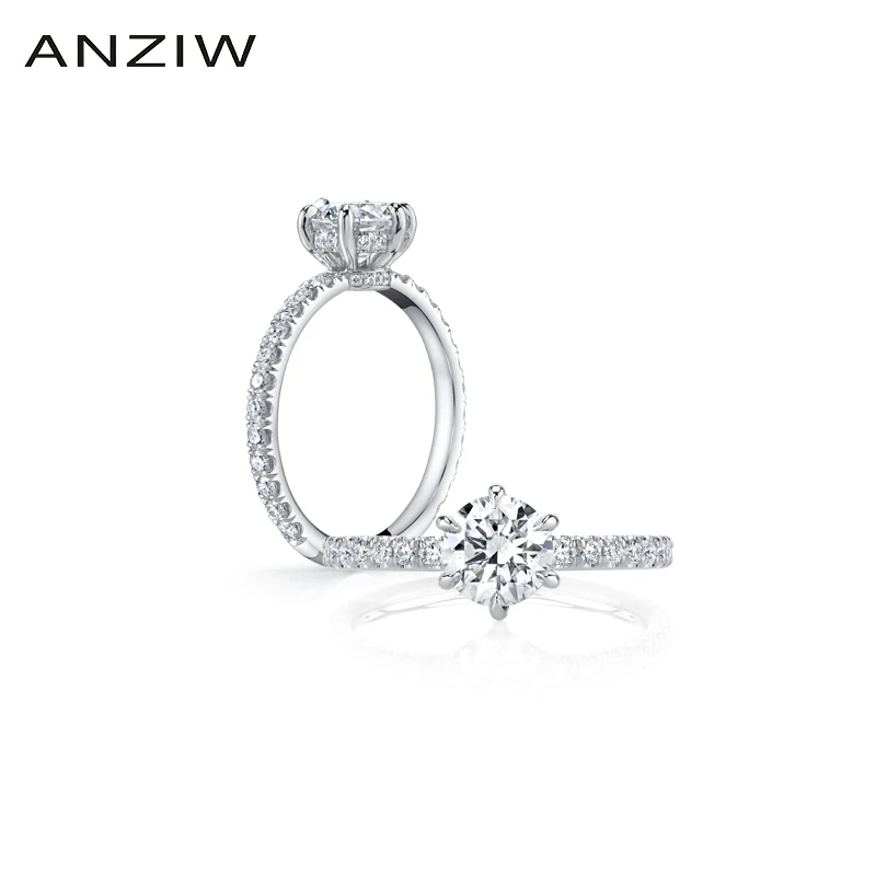 Женское кольцо из серебра 925 пробы 1 карат|silver jewelry|ring sterlinganniversary ring |