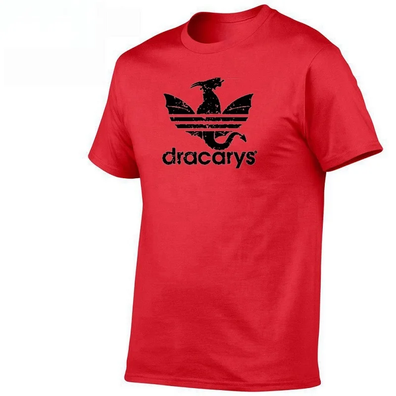 Dracarys рубашка Игра престолов брендовая унисекс взрослая Футболка harajuku Винтажная Футболка Camisetas hombre Футболка мужская и женская игровая рубашка - Цвет: red 2