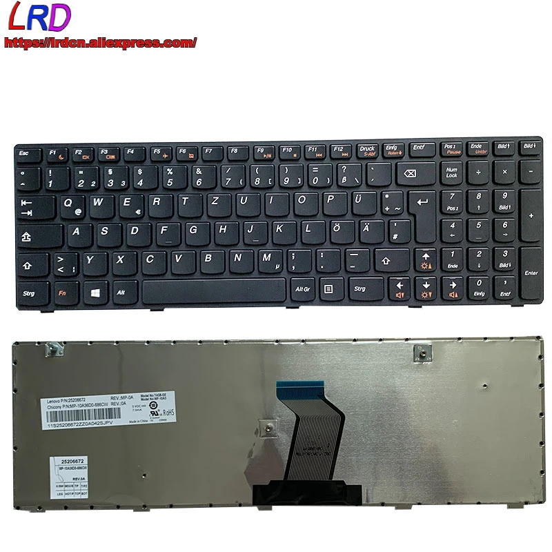 

Новая Оригинальная немецкая клавиатура для ноутбука Lenovo G580 G585 N586 N581 25206672 25206702 25206732