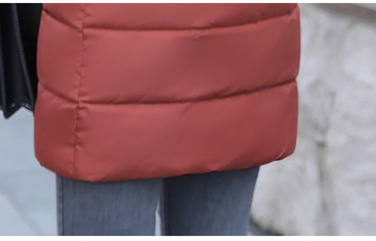 Зимнее длинное пуховое пальто с большим мехом, клетчатое плотное теплое Женское пальто, Casaco Feminino Abrigos Mujer Invierno, ватные парки с хлопковой подкладкой