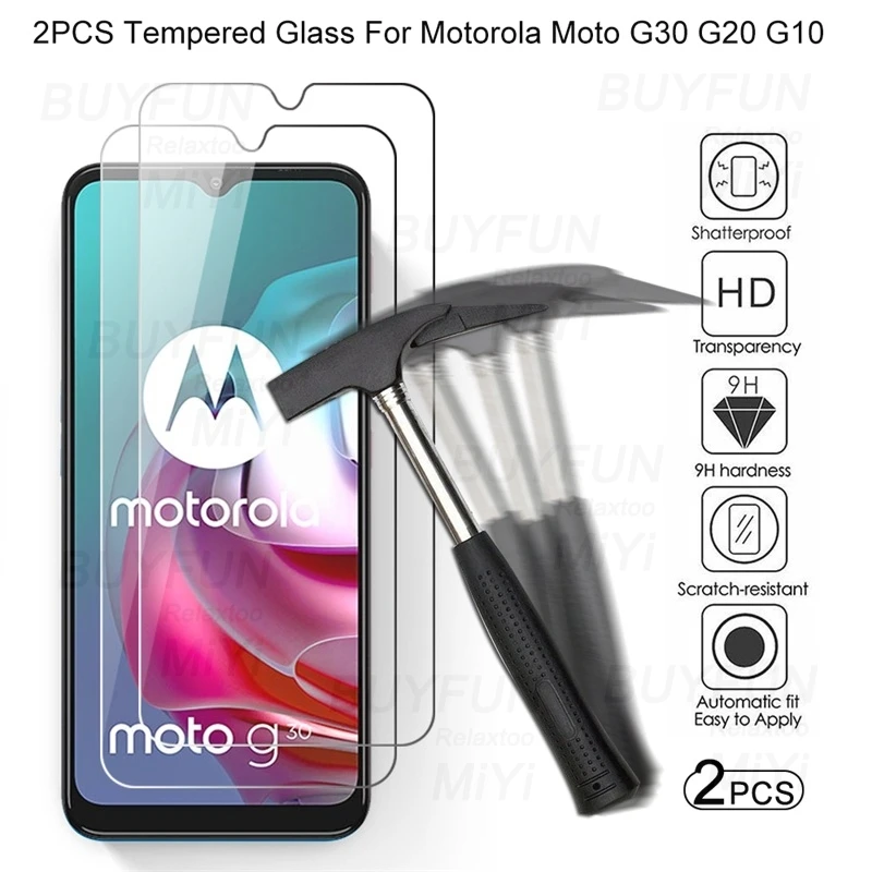 Bộ 2 Kính Cường Lực Cho Motorola Moto G30 G20 G10 Glam 9H Bảo Vệ Màn Hình Trong Cho Moto G 30 20 10 30G 20G 10G 2021 Điện Thoại Phim Bao