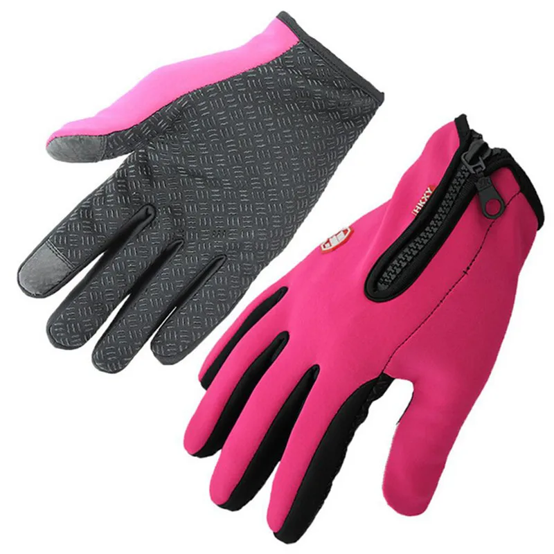 Зимние перчатки с сенсорным экраном мужские теплые ветрозащитные перчатки для женщин модные классические черные синие мотоциклетные варежки
