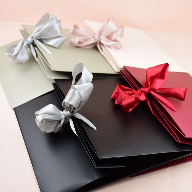 Картонная квадратная бумага подарок на день рождения пакет для упаковки пирожных День Святого Валентина Свадьба вечеринка Цветок хранения упаковочные пакеты