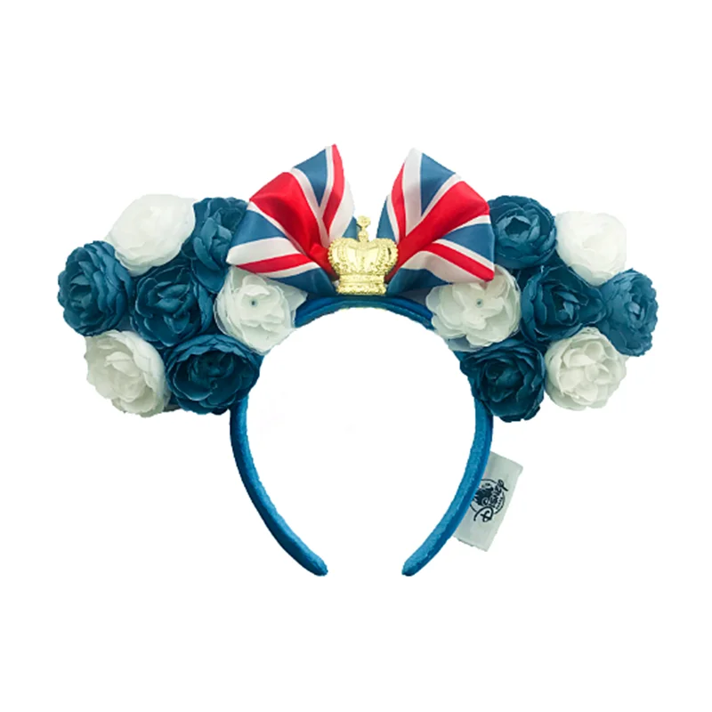 Новое поступление повязка на голову с цветочными ушами Микки Мауса вечерние