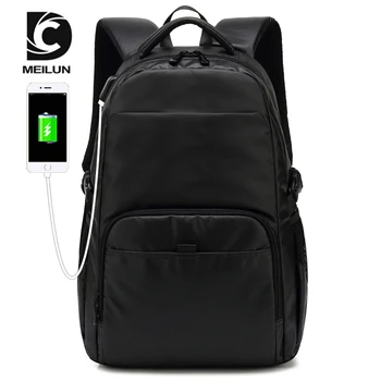 

Retro men's backpack USB charging leisure fashion travel bag computer bag student multi-function waterproof large capacity bag