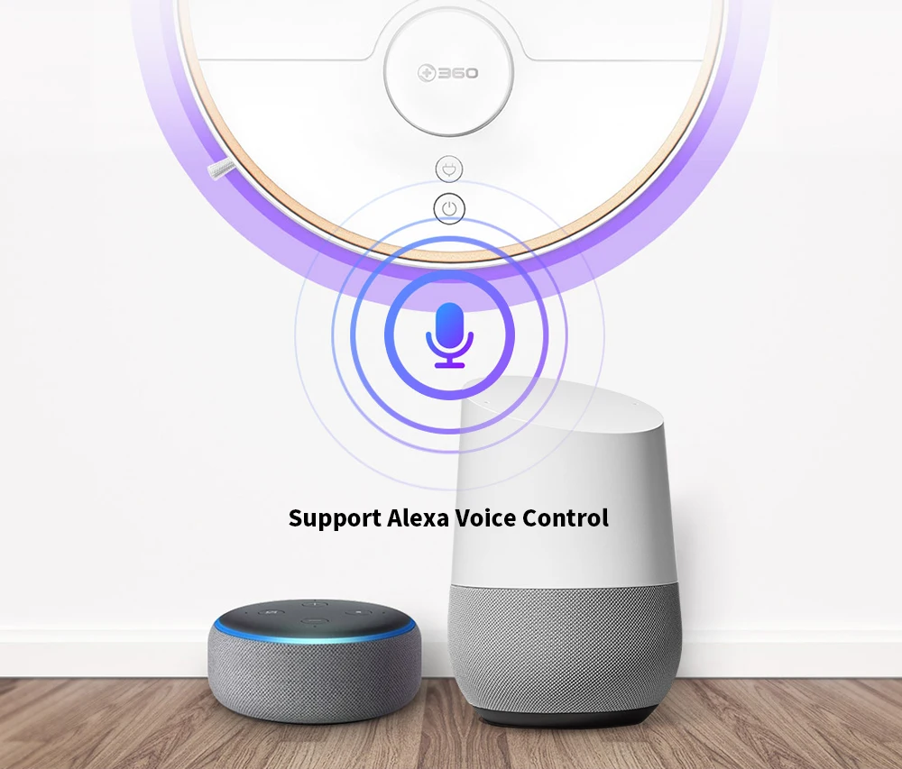 360 S7 Laser Navigation Slam Route Planning 2000Pa Large Suction Ultra-quiet Map Memory Sweeping Floor Mopping Robot International Version - White