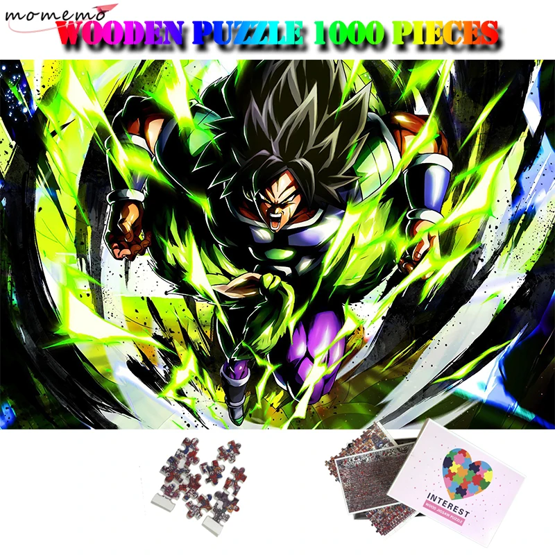 

MOMEMO Broly Jigsaw Puzzles 1000 Pieces Wooden Puzzles for Adults Dragon Cartoon Anime Figure Ball Puzzle Toys for Kids Children