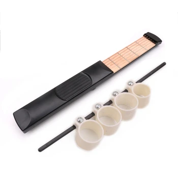 

Portable Pocket Guitar 6 Strings Model and Finger Trainer Practice 6 Strings Guitar Trainer Tool Gadget for Beginners