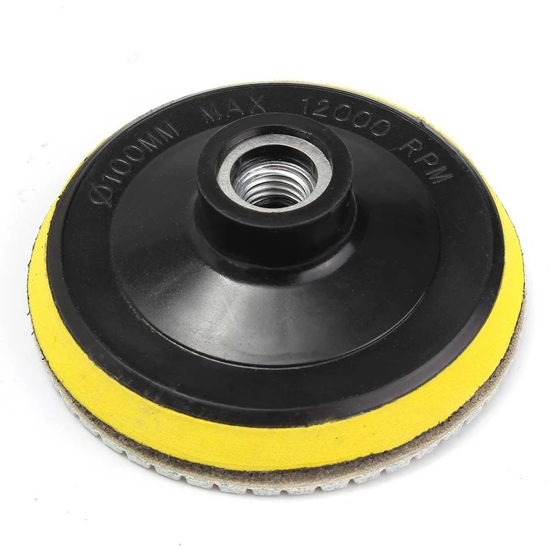 

16Pcs Diamond Polishing Pads Kit 4 Inch 100 Mm Wet/Dry For Granite Stone Concrete Marble Polishing Use Grinding Discs Set