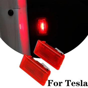

For Tesla Model S 2012 2013 2014 2015 2016 2017 2018 Model X LED Red Door Safety Warning Flashing Signal Light Lamp