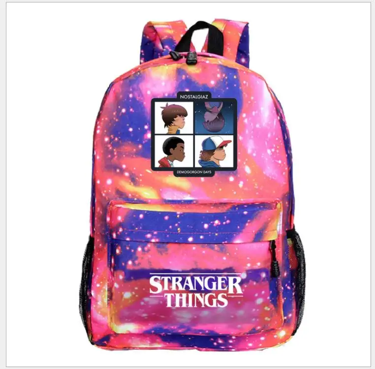 as pictures Новая мода аниме Mochila странные вещи рюкзак для мальчиков и девочек сумки для ноутбука Снова в школу сумка дорожные сумки вместительные Mochilas - Цвет: as pictures