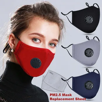 

1PC Anti PM2.5 Breathing Mask Cotton Haze Valve Anti-dust Mouth Mask Activated Carbon Filter Respirator Mouth-muffle Mask Woman