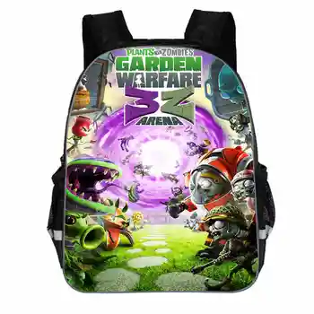 

12 Inch Plants VS Zombie Backpack Schoolbags Girls Boys Children School Bags Kindergarten Toddler Backpack Baby Bags Gift
