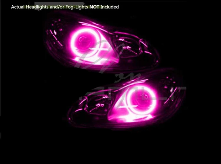 Для 2008- Smart ForTwo светодиодный периметр кольца Фар halo многоцветный RGB ангел демон глаза