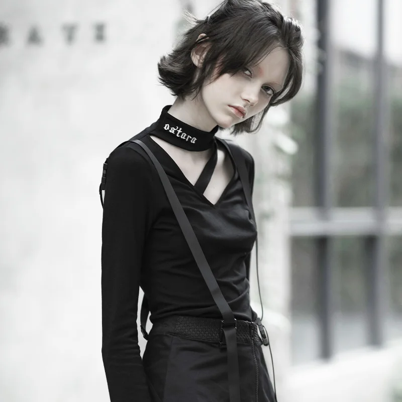 Женская футболка с длинным рукавом и круглым вырезом в готическом стиле | одежда