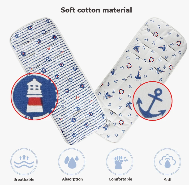 Stroller Seat Cushion Baby Car Seat Pad Pram Mattress Kids Seat Insert Summer Liner