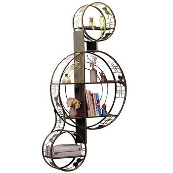

New Chinese Restaurant porch decorations wrought iron notes racks hotel wall hanging industrial bar decoration
