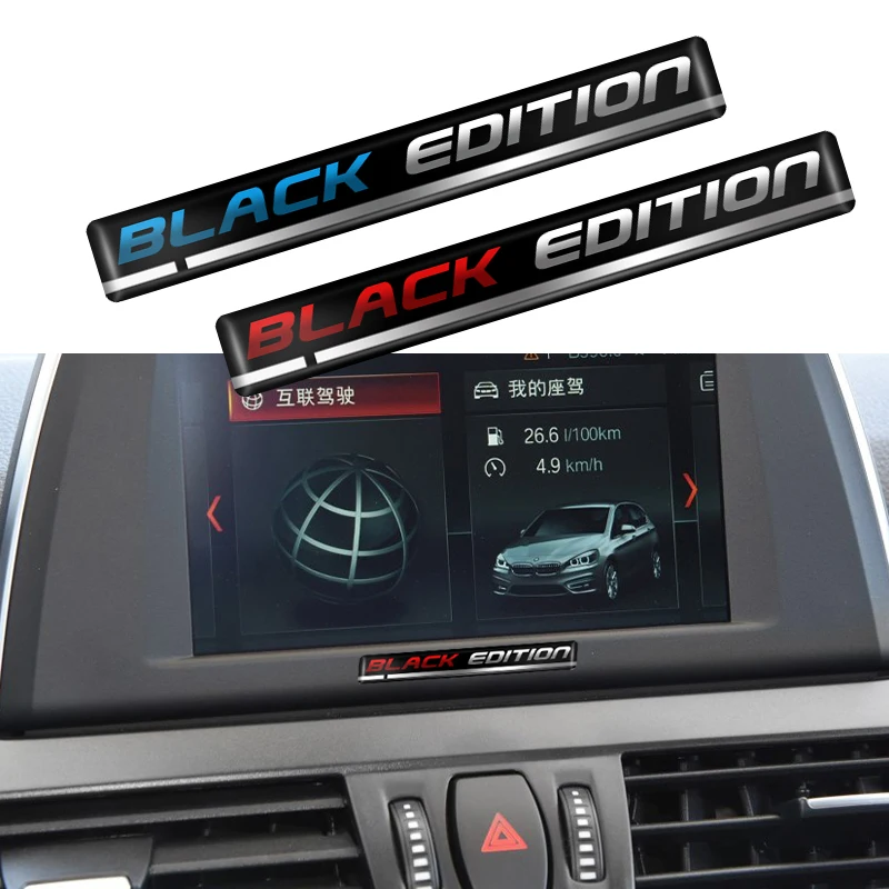 

New 2PCS Black Edition Sticker Motorcycle Tank Decal Case for Kawasaki Honda BMW Suzuki Aprilia Moto Motorbike Decal Stickers