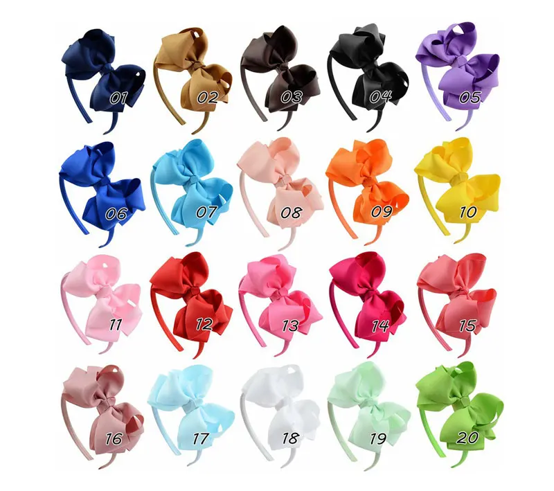 FRiclia 20 шт./компл. Bowknot детская однотонные аксессуары для волос заколки для волос для детей модная одежда для девочек Головные уборы конфеты Цвета для украшения в подарок - Цвет: 20Colors