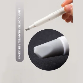 

Creative Paper Pen Knife Wear-Resisting Newspaper Hand Book Paper Cutter Tape Ceramic Blade Cutting Knives 13cm