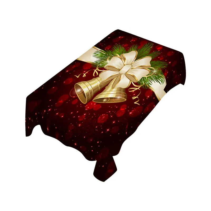 

Christmas Bell Tablecloth Polyester Home Christmas Decoration Table Cloth New Year Table Cloth Tapete Скатерть 30AUG29