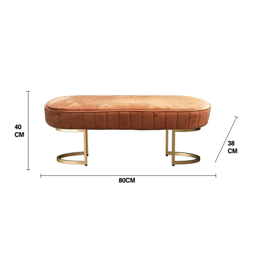 Мягкая бархатная подставка для ног в скандинавском стиле табуреты для прихожей табурет современная мебель для дома стул пуф табурет для ног диван табуреты - Цвет: B brown 80cm