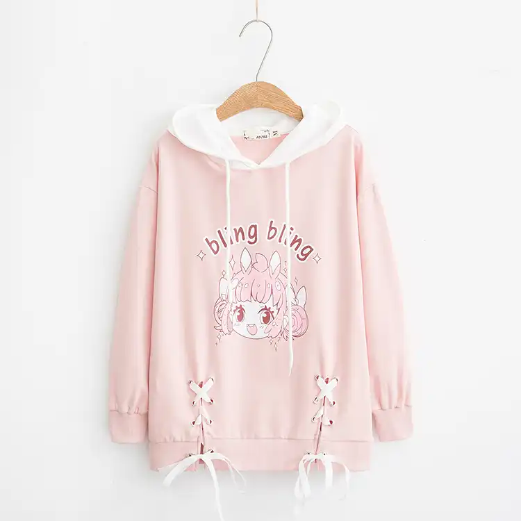 soft pink sweatshirt