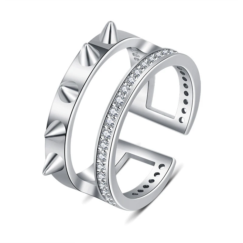 

Women's Self-defense Ring Women's Self-defense Hidden Weapon Anti-wolf Armed Mechanism Fight Defense Weapons Sterling Silver