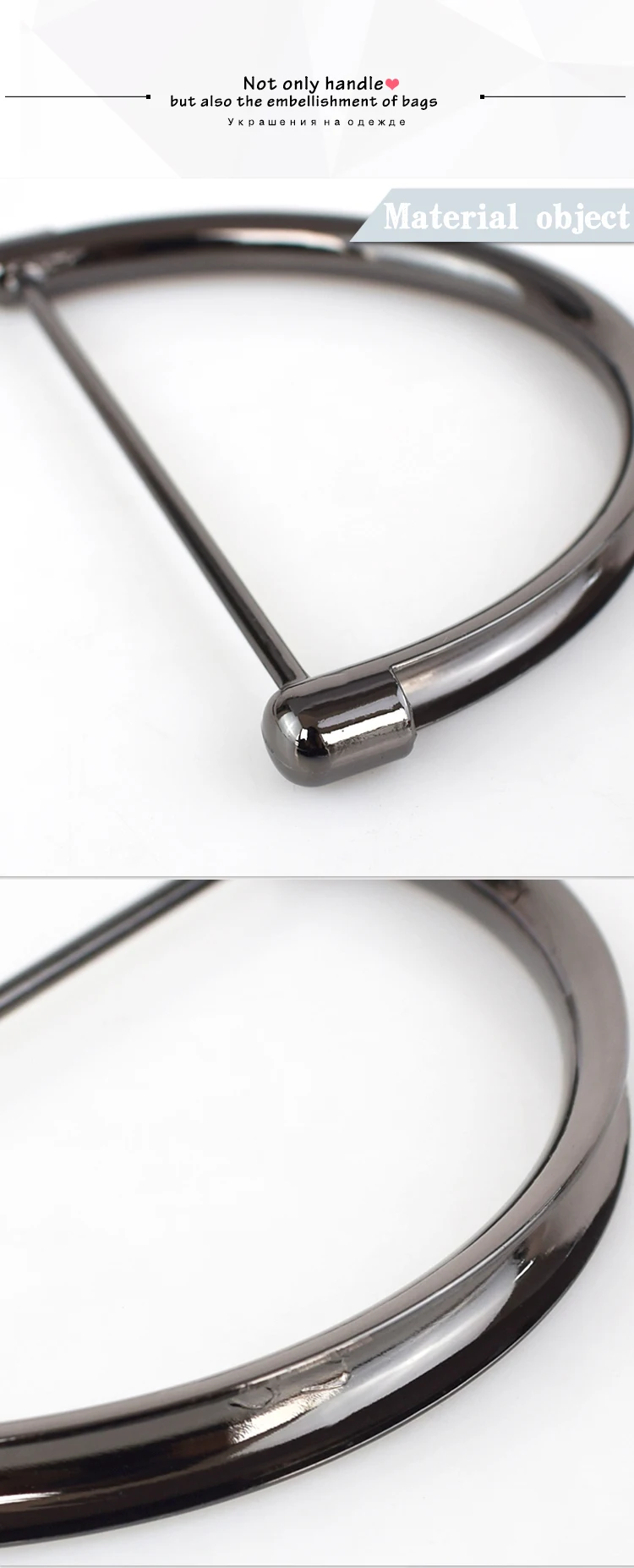 1-5Pcs Metal Bag Handle Replacement for Women DIY Shoulder Bags Making Handbag Frame Parts D Rings Buckles HandBag Accessories