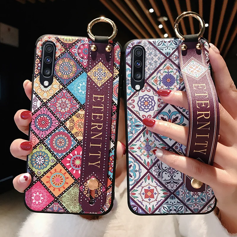 Ремешок на запястье Чехол для samsung Galaxy S8 S9 S10 плюс S10e A70 A60 A50 A40 A30 A20 A10 Note 8 9 10 Plus +