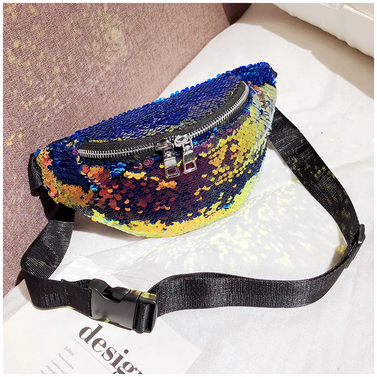 Miyahouse Новый Fanny Pack Русалка Блестки дамы талии модные спортивные использования Сияющий женский нагрудный карман для женщин Фанни пакеты