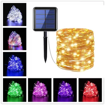 

8 Modes Outdoor Solar String Fairy Lights 10M 20M LED Solar Lamps 100/200leds Waterproof Christmas Decoration for Garden Street