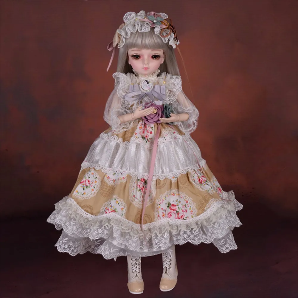 45 см BJD 1/3 куклы для девочек с платьем парики обувь макияж ручной работы красивые игрушки силиконовый шарнир Кукла реборн для девочек Рождественский подарок