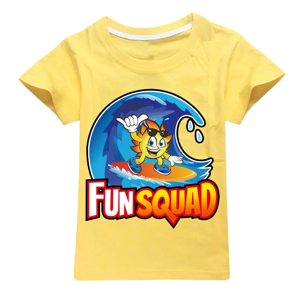 Fun Squad game Children Cartoon Cotton T-shirt Pullover Leisure Kids Girls Tops Christmas Gift 2022 Summer Clothes For Kids