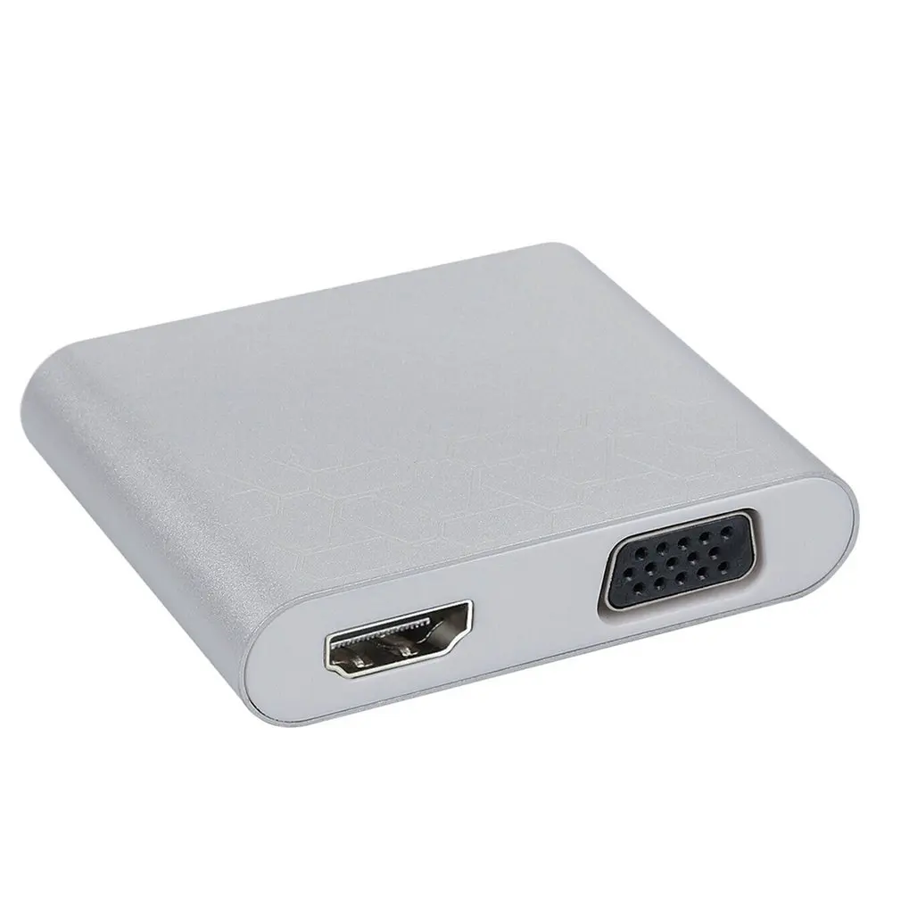 Премиум Тип C к VGA HDMI адаптер USB C к HDMI 4K VGA 1080P портативный домашний 3 в 1 Тип C к HDMI VGA адаптер