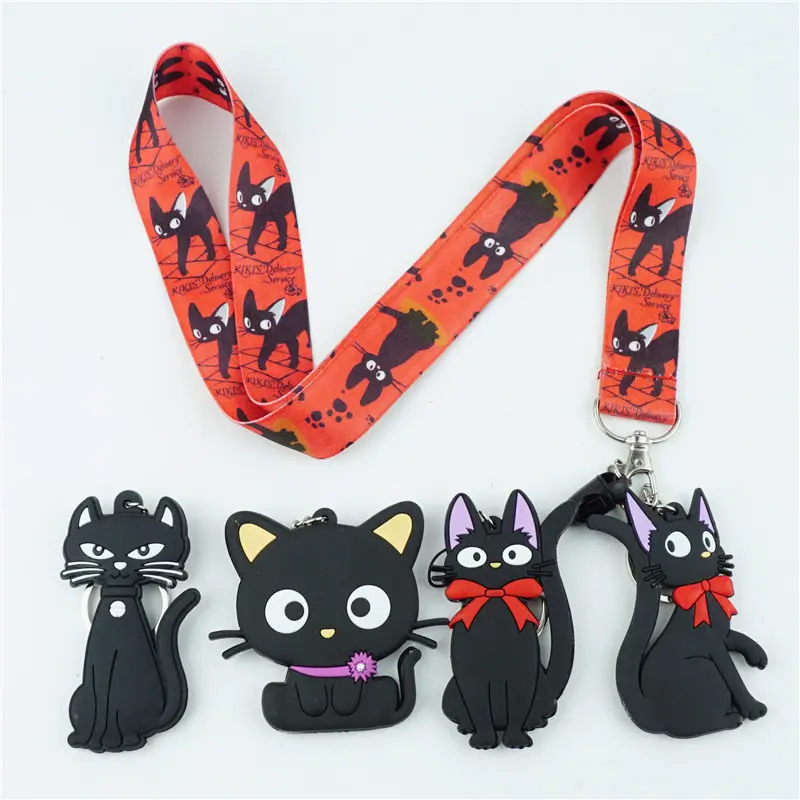 Мультфильм аниме Кики СЛУЖБА ДОСТАВКИ JiJi Черный кот шейный ремешок красный