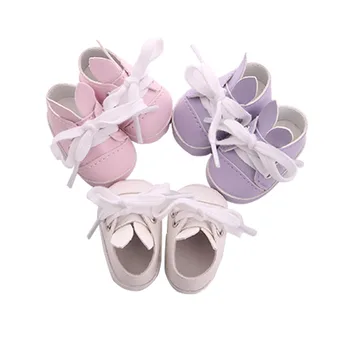 

2019 Explosion Models Three Colors Strap Bunny Ear Shoes For 14.5 American Doll Accessories, Generation, Children's Gifts