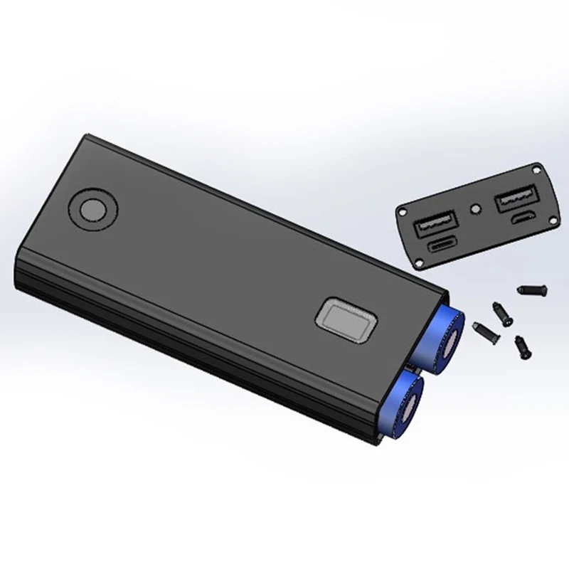 

Aluminum alloy 21700 mobile power personalized charging treasure compact and portable welding-free fast charging