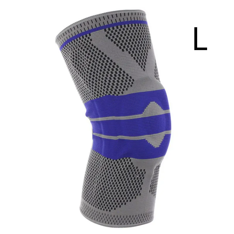 1 PC Knee Pads Blue Эластичные Наколенники с силиконовой подкладкой, наколенники для баскетбола, защитная опора для волейбола, для занятий спортом на открытом воздухе, безопасность - Цвет: 1 PC Knee Pads Blue