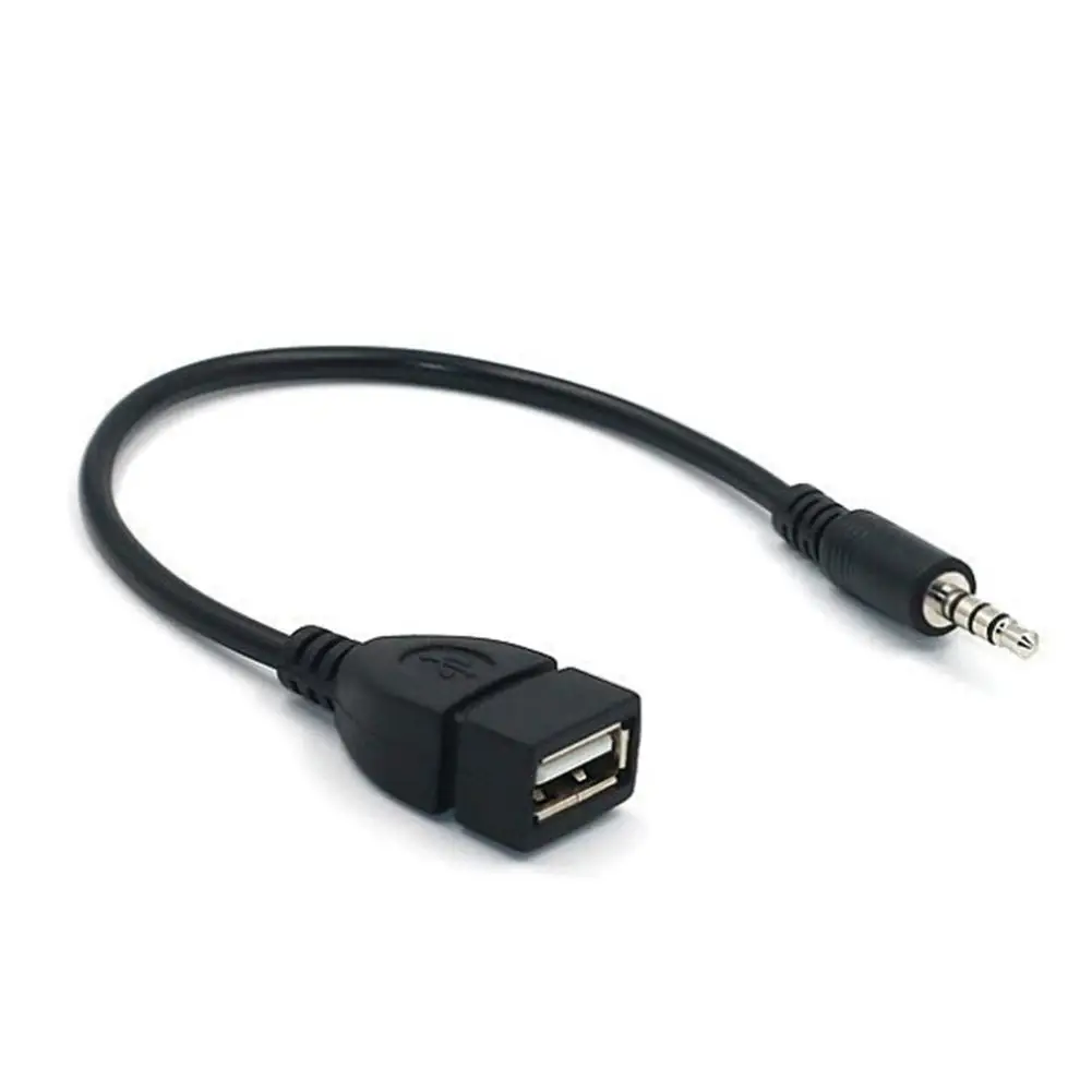 1 шт. 3 5 мм штекер аудио AUX разъем к USB 2 0 Тип A Женский Адаптер конвертера OTG кабель