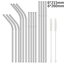 FUHAIHE многоразовая пивная соломенная Высокое качество 304 Нержавеющая сталь металлическая соломинка с чистящая щетка для кружек 20/30 унций
