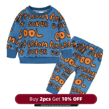 

Menoea 0-4 Year Kids Pajama Sets French fries Long Sleeve Clothing Spring Winter Child Cotton Set Baby Girls Boys Sleep Wear