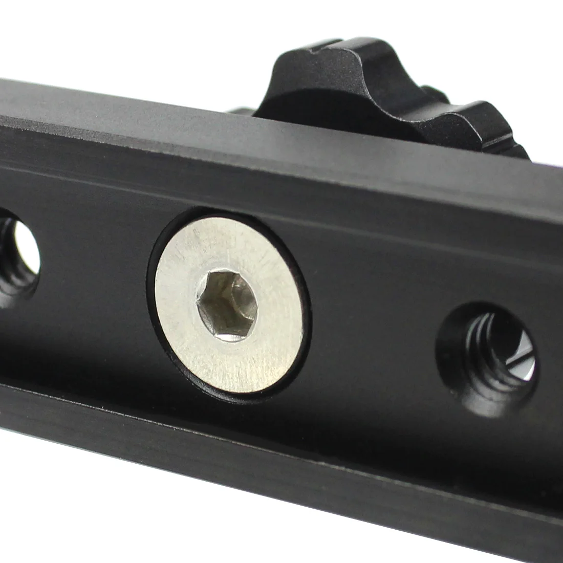 BGNing Aluminum Alloy 18cm Camera Hot Cold Shoe Extension Rail Bracket Bar for Flash LED Video Light Microphone Microphone