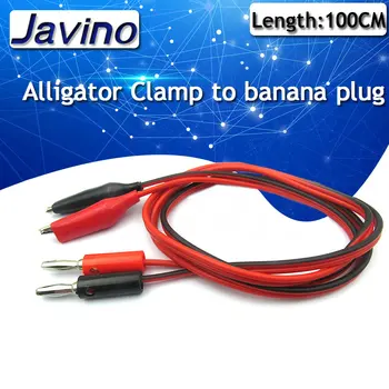 

100cm Multimeter Probe Electrical Clamp Alligator Testing Cord Lead Clip to Banana Plug Cable Leads Test Accessories