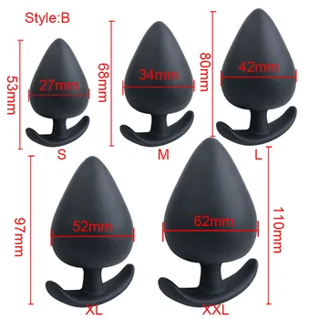 M-XXXXL Big Anal Plug Silicone Butt Plug Fetish Men Prostate Massager Anal Beads Adult Sex Toys for Women Men Anal Dilator 6