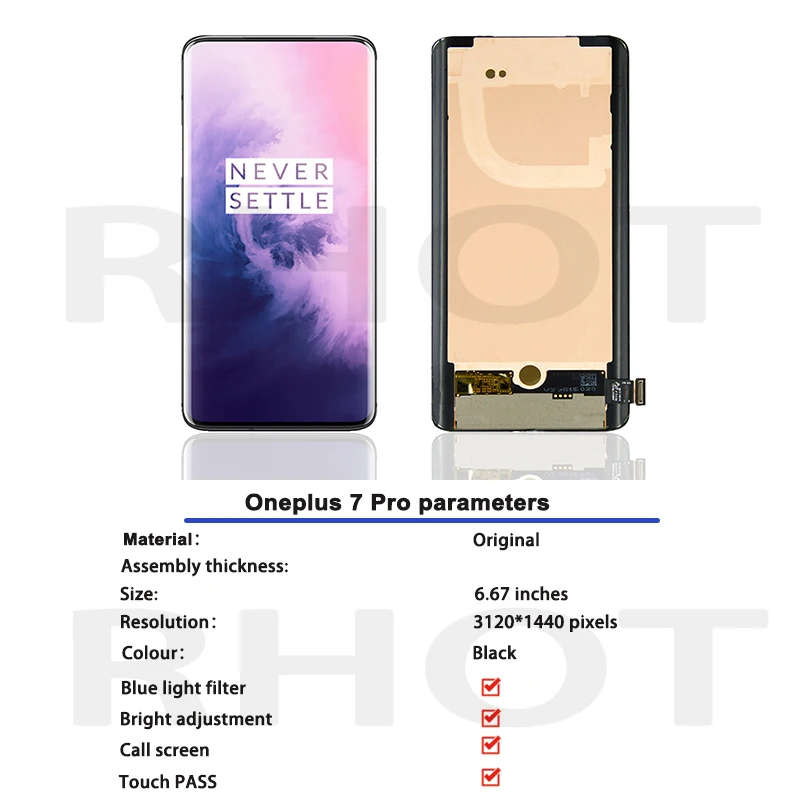 Peças de Reposição para Oneplus Montagem da Tela Lcd para 1 + 7 Original Super Amoled Display Pro Lcd 7 Toque 6.67 1 LCDs de celular